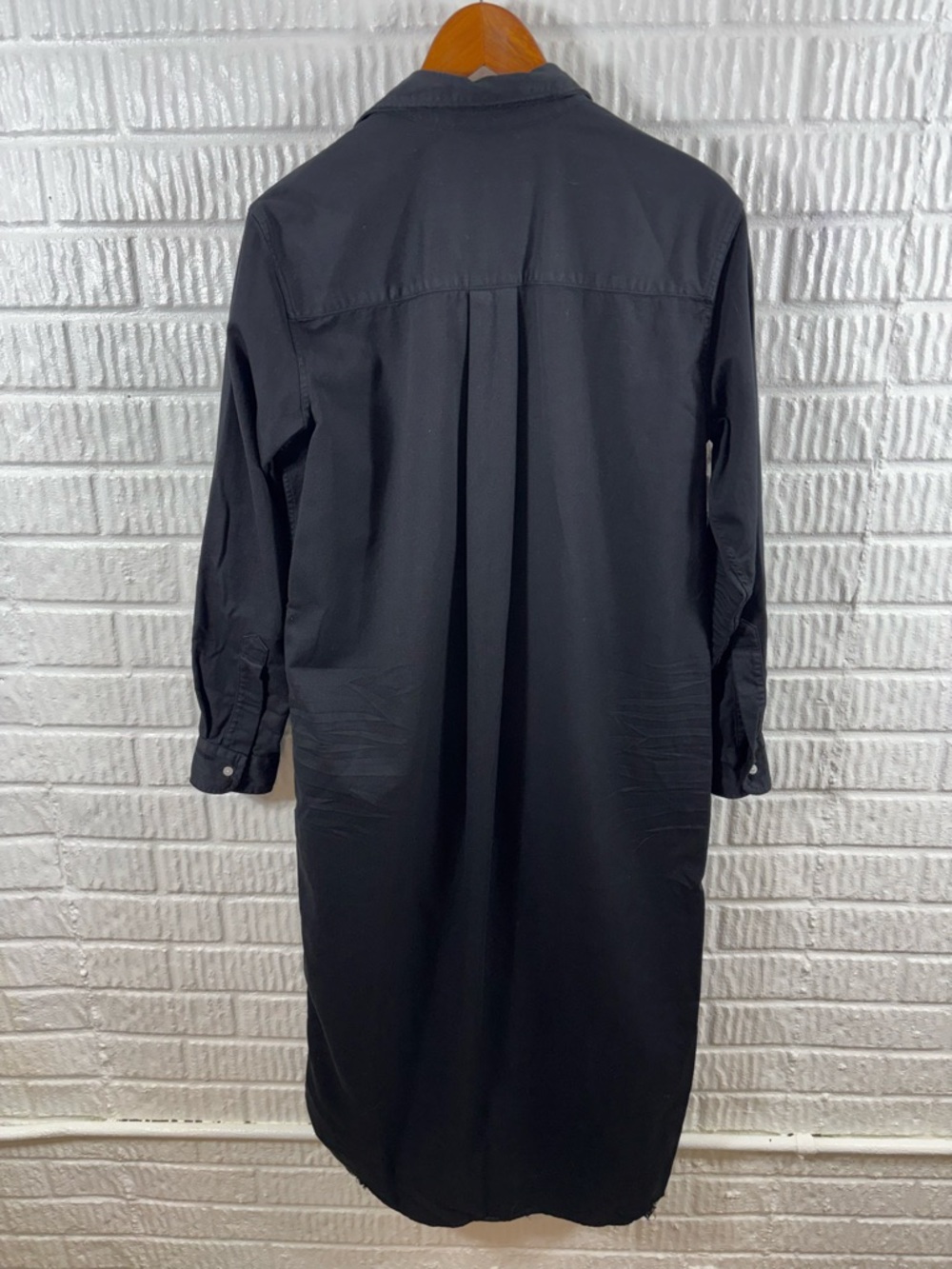Frank & Eileen Rory Black Famous Denim Button Down Maxi Shirt Dress XXS - Picture 6 of 7